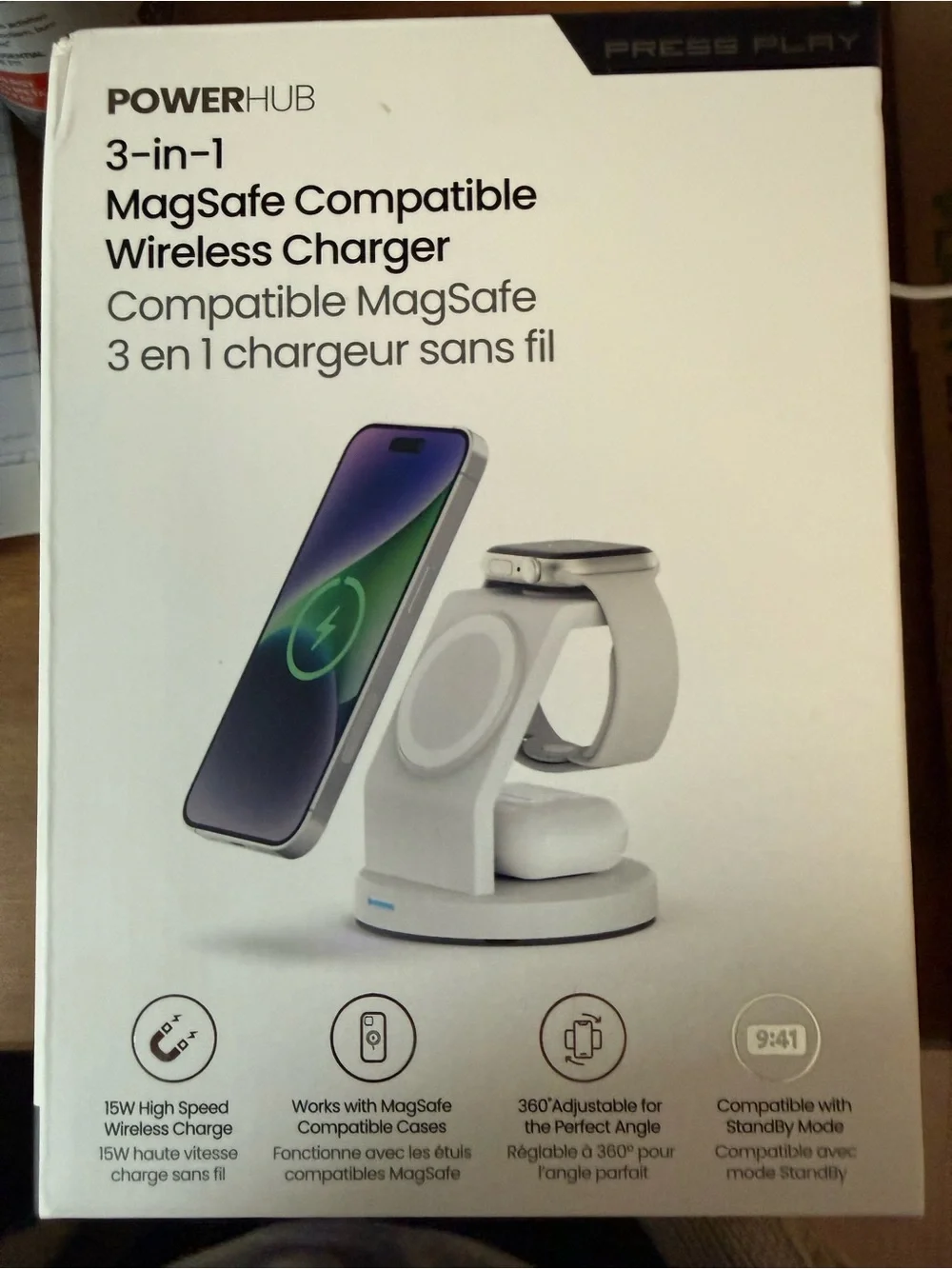 3-in-1 MagSafe Compatible Wireless Charger